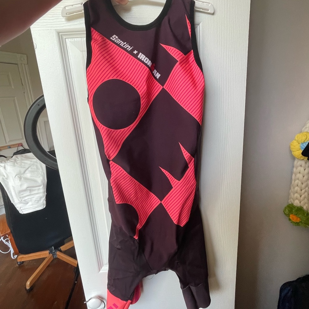 Santorini Triathalon One Piece by - Pink and Black